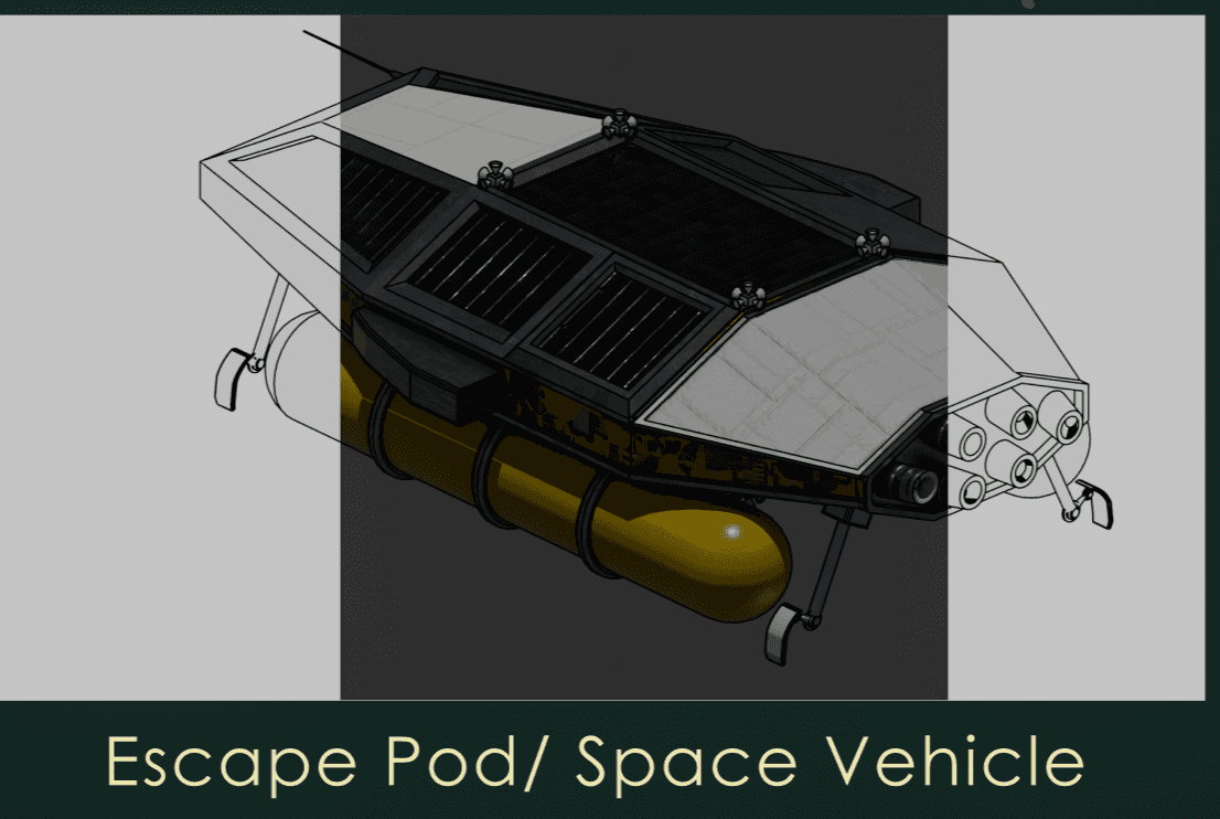 Escape pod design and 3D model